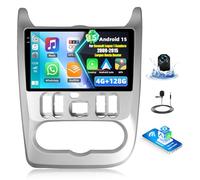 4+128G Autoradio Android 15 pour Renault Logan 1 Sandero 2009-2015 Largus Dacia Duster, Radio à Écran Tactile Incell 9" avec CarPlay et Android Auto sans Fil, Bluetooth 5.0, GPS, WiFi, FM/RDS, 32EQ
