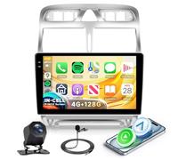 4+128G Autoradio Android pour Peugeot 307/307CC/307SW 2002-2013 9 Pouces Écran IN-Cell avec Carplay Sans Fil Android Auto GPS Navi WiFi Bluetooth FM/RDS/EQ Mirror Link Commandes au Volant Caméra Recul