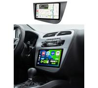 4+128G Autoradio avec CarPlay Android Auto pour Seat Leon MK2 2005-2012 | 9" Incell Android 15 Radio avec FM RDS EQ Bluetooth Navigation GPS Sortie Vidéo Split-Screen SWC USB WIFI Caméra Microphone