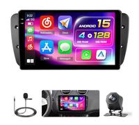 4+128G Autoradio pour Seat Ibiza 6J 2009-2013 avec CarPlay Android Auto | 9" Incell Écran Radio avec Android 15 Bluetooth Navigation GPS WIFI EQ FM/RDS USB Split-Screen Microphone Caméra