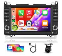 【4+128G】 Carplay Ecran pour Mercedes Benz Sprinter Viano Vito W169 avec USB Type-C, Autoradio 7 Pouce in-Cell Touchsreen avec Android Auto/EQ/WiFi/GPS/RDS/FM/Bluetooth 5.0/SWC,Caméra de Recul