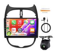【4+128G】 Hodozzy Carplay Autoradio pour Peugeot 206/206cc/Citroen C2 2002-2010, 9 Pouces Ecran in-Cell Android Autoradio avec Bluetooth 5.0/Android Auto/WiFi/GPS/RDS/FM/USB/DSP