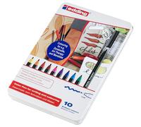 [4-1300-10] edding Feutre de Coloriage moyen 1300 boîte métallique de 10 Asso...