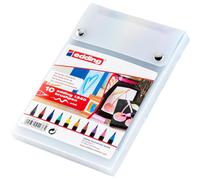 [4-1340-10] edding Feutre pointe pinceau 1340 Etui de 10 Assorti 1-3 mm