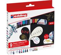 [4-1340-9-S2] edding Feutre pinceau métallisé 1340 etui de 9 Assortis