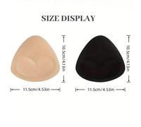 4/2 pièces Inserts de rembourrage épais, coussinets de buste épaissis, peuvent être fixés à des cache-cœurs ou maillots de bain, rehaussement de décolleté en forme de cœur, respirants, doublure en mou