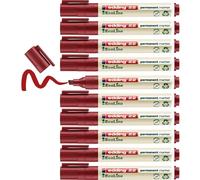 [4-22002-10] edding Lot de 10 Marqueurs Permanent Ecoline 22 Rechargeable Rou...