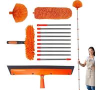 4,25m Plumeau Telescopique - Microfibre Plumeau Poussiere À Long Manche | Kit De Dépoussiérage | pour Le Nettoyage, Ventilateur De Plafond Haut, Stores De Toit, Voitures