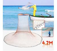 4.2M Filet de pêche Epervier Appât Jeter à Capturer Poisson avec Sinker Bo54498