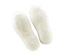 4/2Pcs Natural Sheepskin Wool Insoles for Shoes Men Winter Feet Warm Thicken Fluffy Fleece Women Snow Boots Shoe Pad(1 Pair Insole,EU47 (285MM))