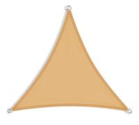 4.2x4.2m Outdoor Awning Canopy Dustproof & Windproof Sun Shade for Garden Beach Patio Pool Terrace Balcony PU Impregnated with Rope Fixing Kits Cream Color