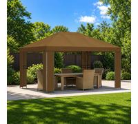 Vidaxl Pavillon 4 × 3 M Noir Polyester Et Acier 190