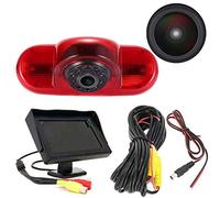 4.3'' Moniteur+HD IP68 Troisième monté sur Toit Haut Lampe Frein lumière Vue arrière Caméra Peut Ajuster l'angle Vision Nocturne Infrarouge pour Opel/Combo/Vauxhall/Renault Trafic/Fiat Talento