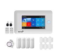 4.3 Pouces écran Tactile WiFi GSM sans Fil Maison système d'alarme antivol Kit de sécurité Compatible APP Simple Sûr(Set-E)