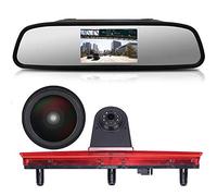 4.3" Pouces HD Rétroviseur Moniteur + 1280x720 Pixel 1000 TV Lines Super HD Objectif Caméra de Recul pour VW T5 Bus Transporter Van Multivan Caravelle Bussiness Car 2003-2015 Bj