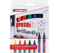 [4-3033-7] edding Kit chevalet colOré Etui de 7 Assortis 1,5-3 mm