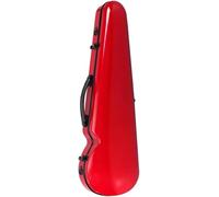 4/4 Étui à Violon Pleine Grandeur, Violon en Fibre De Carbone Mixte Coquille Dure Hygromètre Intégré Léger Et Fort avec Sac à Dos, pour Les Enfants Adultes, Red, One Size