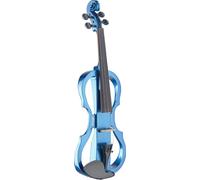 4/4 Silent Violin Set Avec Bleu Métallique Violon, Housse Et Écouteur