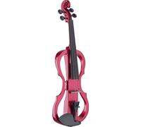 4/4 Silent Violin Set Avec Rouge Métallique Violon, Housse Et Écouteur, Violon