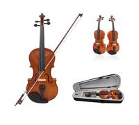 4/4 vintage en épicéa mat en bois massif pour adultes débutants jouant du violon (rouge)
