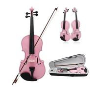 4/4 Vintage Épicéa Mat Bois Massif Adulte Accessoires Débutants Jouant du Violon (Rose)