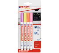 [4-4085-4-1NEON] edding Pochettes de 4 marqueurs craie liquide 1-2 mm