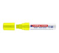 [4-4090065] edding Marqueur Craie Liquide 4090 Jaune fluorescent Pointe Bisea...