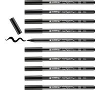[4-4200001-10] edding Lot de 10 Feutres Pointe Pinceau Porcelaine 4200 Noir 1...