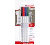 [4-4600-4-1999] edding Feutre pour textiles 4600 blister de 4 Assortis de bas...