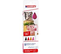 [4-4600-5999] edding Feutre pour textiles 4600 Etui de 5 'warm' couleurs 1 mm