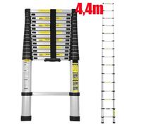 4.4M Échelle Telescopique en aluminium15 Echelons Polyvalent avec rallonge télescopique multifonction charge 150 kg