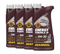 4 (4x1) Litre Mannol 5W-30 Énergie Formula JP Huile pour Hyundai, Toyota Etc