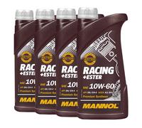 4 (4x1) Litre Mannol Course + Première 10W-60 Api Sn / Sm / Cf