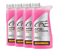 4 (4x1) litres d'antigel MANNOL AF12 + préparation antigel prête à l'emploi roug