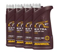 4 (4X1) Litres MANNOL SAE 75W-90 Huile De Boîte Extra API GL 4/GL 5 LS