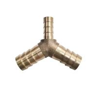 4 5 6 8 10 12 14 16 25 mm Tuyau Barb Reudcer en forme de Y 3 voies en laiton Raccord de tuyau Répartiteur Coupleur Adaptateur Connecteur Eau Gaz Huile-Forme en Y-19-16-16 mm