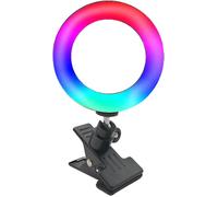 4.5-Inch Compact Rgb Lighting,Portable Selfie Phone Light,Rotatable Photography Selfie Light,Rgb Lighting Modes,Led Halo Light For Photo,Easy To Use,Portable For Photo,Video Recording,