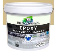 4,5 kg Beige - RESINE EPOXY Peinture sol Garage béton - PRET A L'EMPLOI - Trafic intense - Etanche et résistante
