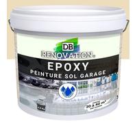 4,5 kg Ivoire clair - RESINE EPOXY Peinture sol Garage béton - PRET A L'EMPLOI - Trafic intense - Etanche et résistante