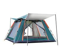 4-5 Person Family Camping Tent with 360° Panoramic View, Outdoor 100 Percent Waterproof Pop Up Tent Quick Up System Fast Pitch Foldable Festival Tent with Mosquito Net Vision