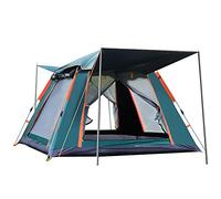 4-5 Person Family Camping Tent with 360° Panoramic View, Outdoor 100 Percent Waterproof Pop Up Tent Quick Up System Fast Pitch Foldable Festival Tent with Mosquito Net Vision