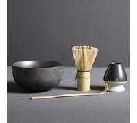 4/5 pièces/Ensemble Service à thé Matcha Fouet en Bambou Scoop céramique Matcha Bol Traditionnel intérieur Fait à la Main Outils de Fabrication de thé Coffret Cadeau d'anniversaire