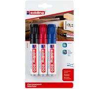 [4-500-3-1999] edding Marqueur Permanent 500 blister de 3 Assorti 2-7 mm