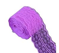4.5cm Lace Ribbon 10Meters/Roll White Black Pink Red Blue Green Purple Beige Orange Yellow Burgundy Coffee Tape DIY Crafts(Dark Purple)