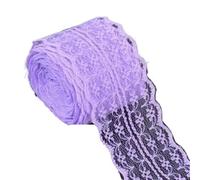 4.5cm Lace Ribbon 10Meters/Roll White Black Pink Red Blue Green Purple Beige Orange Yellow Burgundy Coffee Tape DIY Crafts(Light Purple)