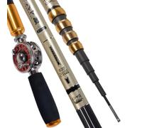 4.5M/5.4M/6.3M/7.2M/8.0M Position réglable Super léger longue canne à pêche à la main en Fiber de carbone dure canne à pêche télescopique flux Single Rod