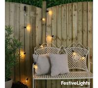 4.5m Batterie Puissance Transparent Guirlande Blanc Chaud LED Extérieur Corde