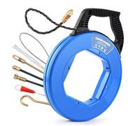 4,5mm 30m Aiguille Electricien Spirale Tire Fil CâBle De Traction Avec 7 Adaptateur En fibre de verre RéTraction De Ruban De