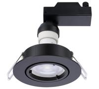 4.5W LED Encastré Inclinable Spot Kit 3000K 345Lm non-Graduable Noir Paquet De 3