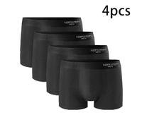 4/6/10 Pièces Sous-Vêtements Pour Hommes Slips Hommes Boxer Caleçon Doux Noir Boxershorts Lait Soie Grande Taille Hommes Culottes 3d Poche Shorts - Type 4pcs-Us Xl China 4xl